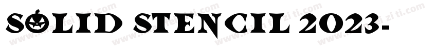 Solid Stencil 2023字体转换